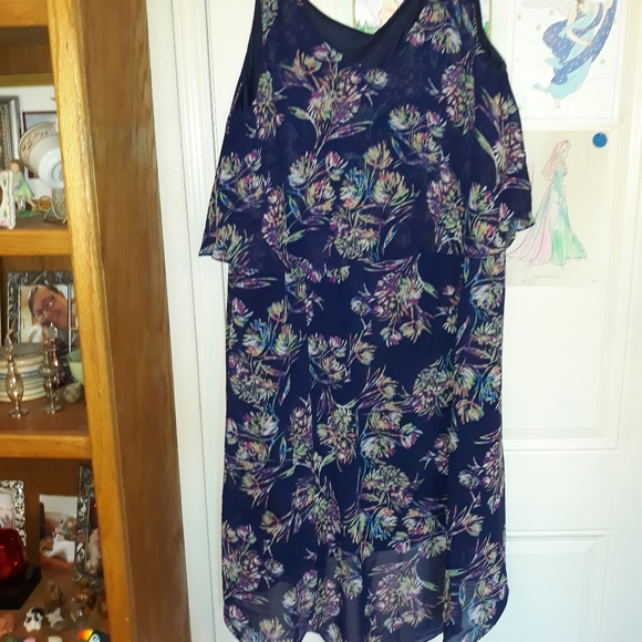 Color Burst high low hem Dress 24W - Picture 2 of 4